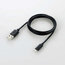 USB-A to Lightningケーブル [A-Lightning] 1.0m Lightningコネクタ搭載のiPhone/iPod/iPadの充電・データ通信ができる: MPA-UAL10BK_画像3