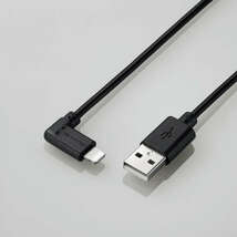 USB-A to Lightningケーブル [A-Lightning] 0.3m L字コネクタを採用し、飛び出しが少ないスッキリした配線が可能: MPA-UALL03BK_画像1