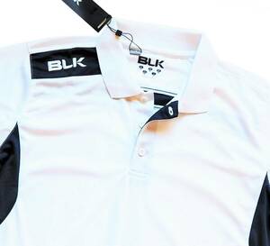 新品未着用　BLK　日本L～XL相当(AU M)　TEK6半袖ポロシャツ　白　ビーエルケー　ラグビースピアーズ　ジムやウォーキング、ゴルフにも