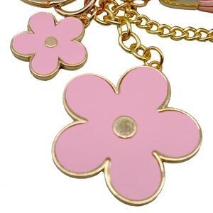 フラワー キーホルダー バッグチャーム お花 ピンク QM033