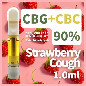 【匿名配送】CBG+CBC 高濃度 リキッド 90% Strawberry Cough 1.0ml