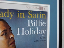 ビリー・ホリデイ/Lady in Satin/名盤LPジャケ・アート・ポスター 額入り/Billie Holiday/レディ・ディ/ジャズ ボーカル/アルバム アート_画像3