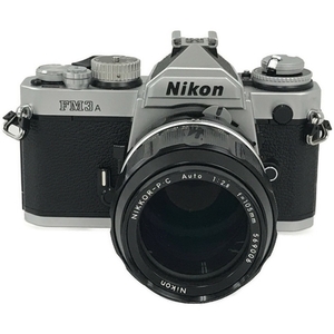 Nikon FM3A NIKKOR-P・C Auto f2.5 105mm 一眼レフ レンズ付 フィルムカメラ 訳有 N6594716