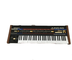 【図太いサウンド】 Roland JUNO-60 アナログ シンセサイザー ビンテージ ローランド 電子ピアノ ジャンク M6540569