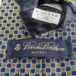 ブルックスブラザーズ(Brooks Brothers)メーカーズ ネイビー黄色花柄ドットネクタイ