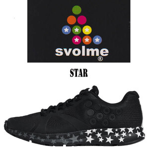 SVOLME スボルメ3 ちょっと訳ありSTARランニングシューズ 黒25.0 普段着にもやたらマッチ!?