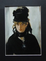 エドゥアール・マネ、【黒い帽子のベルト・モリゾ】、希少な額装用画集より、状態良好、新品額装付、Edouard Manet_画像6