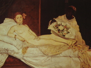エドゥアール・マネ、【オランピア】、希少な額装用画集より、状態良好、新品額装付、Edouard Manet