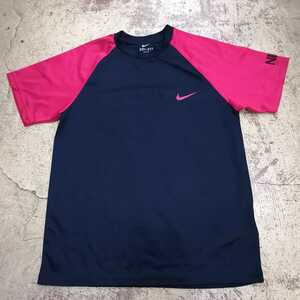 ナイキ NIKE ドライ　半袖　Tシャツ 紺ピンク　子供　m 八e1