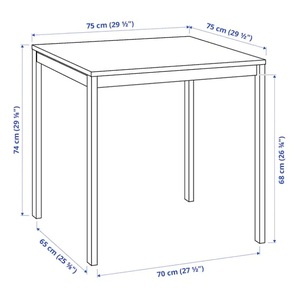 ☆ IKEA イケア ☆ MELLTORP メルトルプ テーブル, ホワイト ＜75x75 cm＞2ｈの画像3