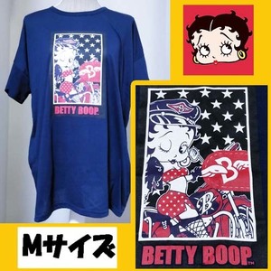 【Mサイズ】ベティ・ブープ ベティちゃん ポリス ネイビー 半袖Tシャツ