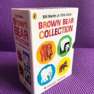 【新品未使用】Brown Bear 大人気 英語絵本 4冊セット　箱付き