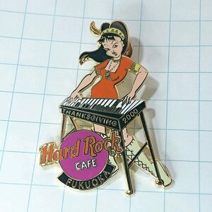 送料無料)Hard Rock Cafe キーボード ガールピン ハードロックカフェ PINS ブローチ ピンズ A09288