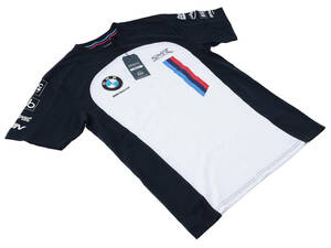 本物　希少！！BMWmotorrad　WorldSBK 紺白　Tシャツ　綿【M】 オフィシャルTシャツ