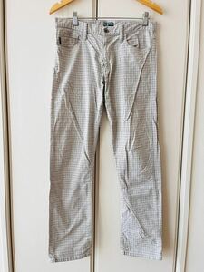 CB1833ch 日本製《Paul Smith jeans/ポールスミスジーンズ》31（M位）チェック柄 スキニーパンツ グレー メンズ