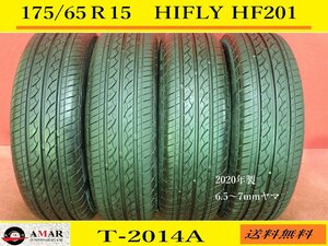 175/65R15●HIFLY HF201/ 中古 ★ ４本(T-2014A)送料無料/沖縄別途