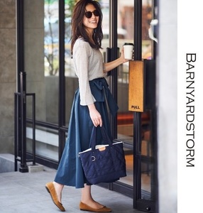 # super-discount #BARNYARDSTORM/ van yard storm # tuck long skirt # green /F
