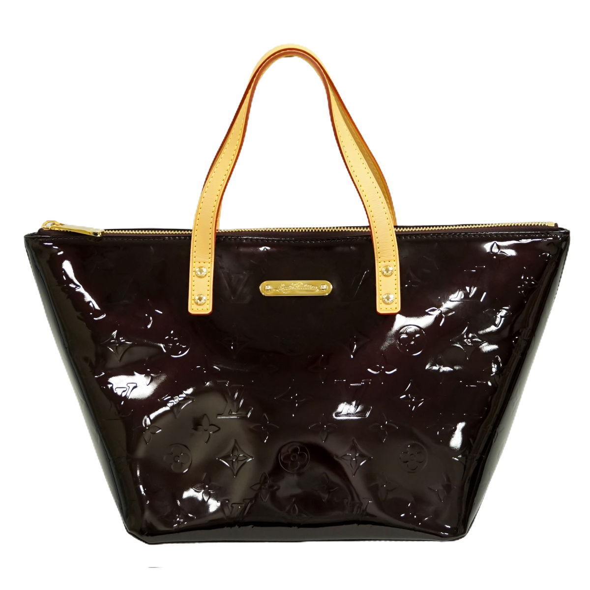 本物 ルイヴィトン LOUIS VUITTON LV ベルヴュー PM ヴェルニ レザー ハンドバッグ トートバッグ エナメル アマラント M93585