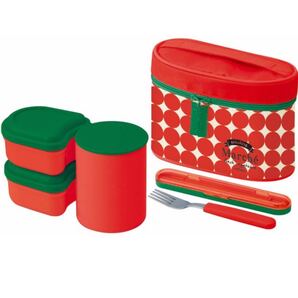 新品 マルシェカラー(トマト) 保温ジャー付きランチボックス 保温弁当箱 超軽量 560ml
