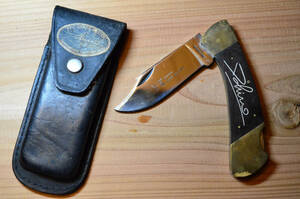 . рисовое поле город .ichi low Nagata складной нож кожанный кейс редкий очень редкий Vintage охотничий нож Survival нож 