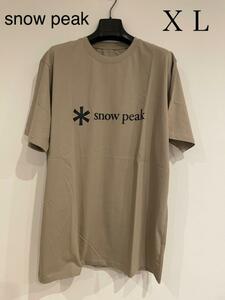 スノーピーク snow peak Ｔシャツ トップス 半袖 ロゴ 新品　ベージュ XL
