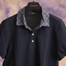 本物 極上品 ルイヴィトン 極希少 ダミエグラフィット切り返し ポロシャツ メンズS ブラック 半袖 トップス 国内正規品 LOUIS VUITTON_画像3