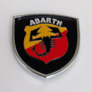 ABARTH アバルト　3D金属ステッカー ブラック　1枚