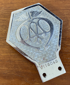 1930~60 year England commercial car for AA grill badge Britain that time thing rare goods minivan Mini, Morris Vintage car badge Automobile Association