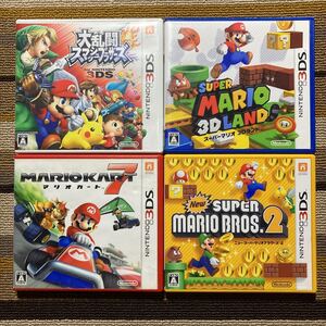 3DS 大乱闘スマッシュブラザーズ スーパーマリオ3Dランド マリオカート7 スーパーマリオブラザーズ2