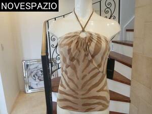 1.2 ten thousand new goods NOVESPAZIO Novesrazio Zebra pattern halter-neck 38 M corresponding 