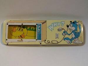  rare * Showa Retro PILOT Cat & Mouse can pen case 