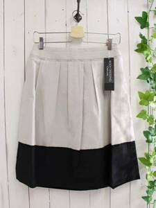  regular price 28,000 jpy new goods *BODY DRESSING Deluxe Body Dressing Deluxe * silk . tuck pleat color scheme skirt 13T(XL)