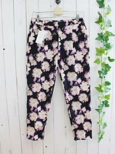  regular price 2 ten thousand 6 thousand jpy new goods *BODY DRESSING body dressing * hem fastener attaching floral print print tapered pants 38(M)