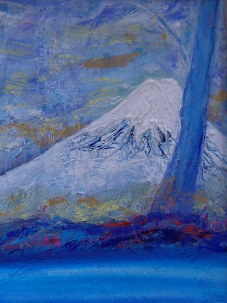 Kokubikyo Susumu Sekiguchi, Mont Fuji, peinture à l'huile, F6 n° : 40, 9cm×31, 8 cm, Peinture à l'huile unique en son genre, Peinture à l'huile neuve de haute qualité avec cadre, Signé à la main et authenticité garantie, peinture, peinture à l'huile, Nature, Peinture de paysage