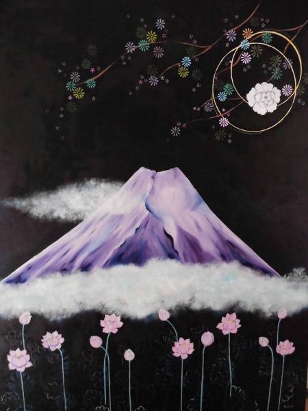 ≪Komikyo≫ Nozomi Hashimoto, Montaña Fuji, pintura al óleo, F80 nº: 145, 5cm×112, 1cm, Pintura al óleo única en su tipo., Pintura al óleo nueva de alta calidad con marco., Autenticidad garantizada y firmada a mano., cuadro, pintura al óleo, Naturaleza, Pintura de paisaje