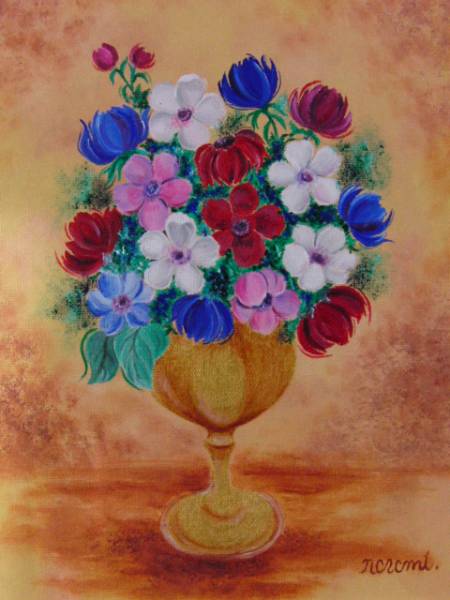 National Art Association Nozomi Hashimoto, Flowers and Vase, Oil painting, F4:33, 4cm×24, 3cm, One-of-a-kind oil painting, New high-quality oil painting with frame, Autographed and guaranteed to be authentic, Painting, Oil painting, Nature, Landscape painting