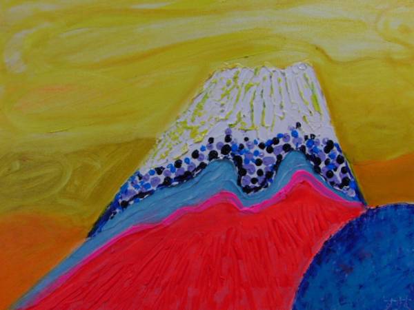 Kokubikyo Susumu Sekiguchi, Berühmter Gipfel des Fuji, Ölgemälde, F6 Nr.:40, 9cm×31, 8cm, Einzigartiges Ölgemälde, Brandneues, hochwertiges Ölgemälde mit Rahmen, Handsigniert und garantierte Echtheit, Malerei, Ölgemälde, Natur, Landschaftsmalerei