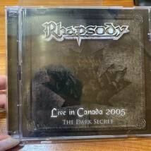 激レア！格安！Rhapsody Live in Canada 2005 THE DARK SECRET ケース割れあり CD アルバム★美品 保護スリーブ付き A0227_画像1