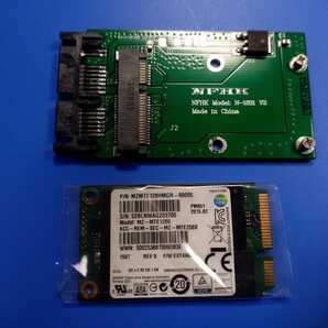 ★1.8インチ microSATA アダプター+mSATA SSD 128GB セット　HP 2540Pなど用に　中古！！