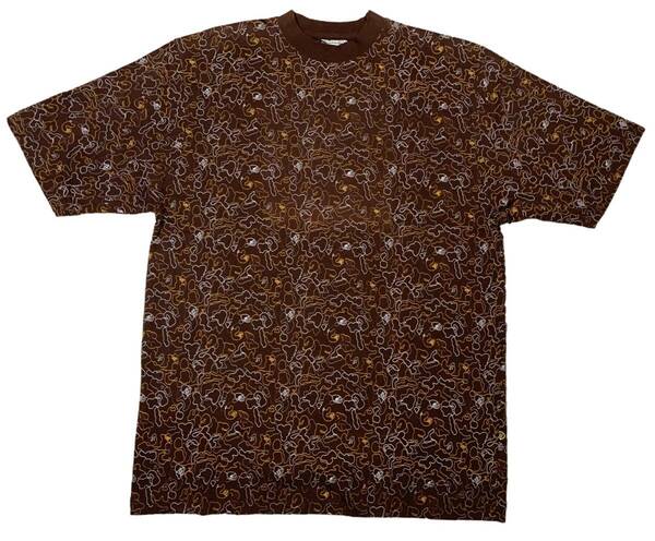 [並行輸入品] BROCK JEANS ブロックジーンズ モノグラムデザイン Tシャツ (ブラウン) (XL)
