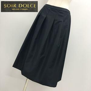 SOIR DOLCE DELUXE FORMAL ソワールドルチェ 東京ソワール ブラックフォーマル スカート レディース サイズ9号 日本製 黒