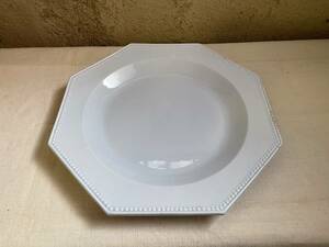 クレイユモントロー の大皿のオクトゴナルプレート/フランスアンティーク/ブロカント/Creil et Montereau/アンティーク皿