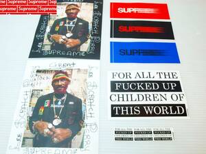 Supreme シュプリーム Lee Scratch Perry, Motion Logo, For All The Fucked Up Children Of This World Stickers ステッカー計7枚セット