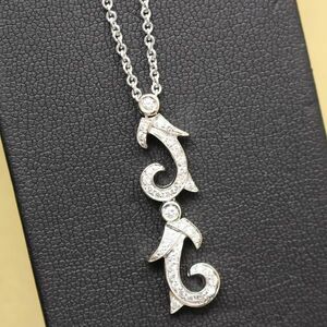 ヴェイド 【VAID ROMA】 ダイヤ0.40ct　K18WG　 ネックレス　9.3g　42cm