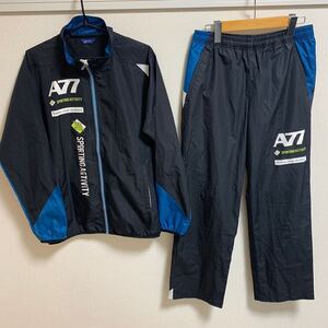 【極美品】asics A77 裏地有 ウインドブレーカー 上下セット アシックス 陸上 サッカー スポーツウェア トレーニングウェア ランニング