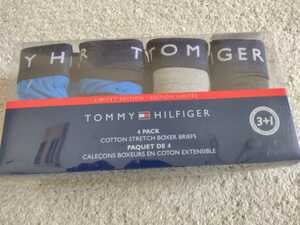 USA購入 TOMMY HILFIGER 4枚セット アンダーウェア 下着 ボクサー パンツ ブリーフ Sサイズ ブラック ブルー 新品未開封