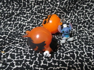 * Disney Lilo & Stitch lantern 2 piece set Jack lantern Skull Halo we n orange color history .. strap 