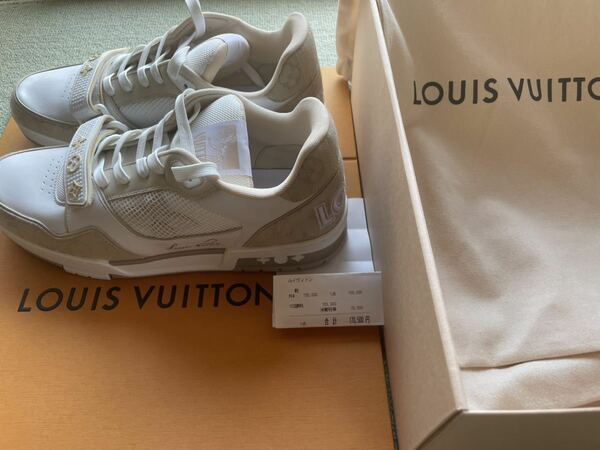 LV トレイナー ライン スニーカー OFF-WHITE VIRGIL ABLOH size8 新品未使用 Louis Vuitton オフホワイト