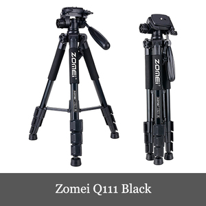 開封未使用 Zomei Q111 black 三脚 軽量アルミ製 4段 3WAY 雲台 キャリングバッグ付き　Canon Nikon Sony一眼レフビデオカメラなど