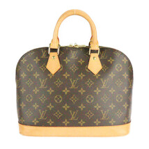 美品 LOUIS VUITTON ルイ ヴィトン アルマPM ハンドバッグ M51130 モノグラムキャンバス レザー ブラウン ゴールド金具【本物保証】_画像1